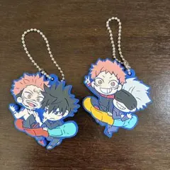 呪術廻戦 虎杖悠仁&五条悟 伏黒恵&宿儺 ラバーストラップ 2点