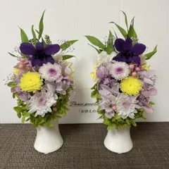 特選仏花 蓮の花 一基 造花無し プリザーブドフラワ花瓶付き - メルカリ