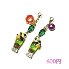 メロン&チョコパフェくまちゃん　フェイクスイーツ　チャームセット