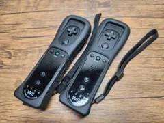 Wiiリモコンモーションプラス 2個セット　Wiiコントローラー【黒】
