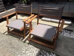 クイックキャンプ ウッドローチェア 2脚セット quick camp - メルカリ