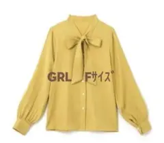 リボンタイブラウス リボン ブラウス 光沢 GRL