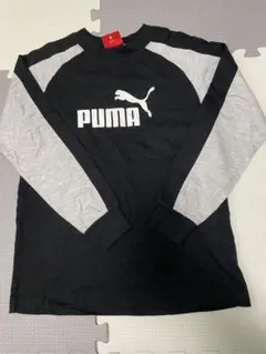 PUMA 長袖カットソー 140 黒/グレー