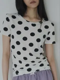 FEKETE ドットTシャツ