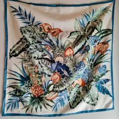 jim tompson ジムトンプソン　シルクスカーフ　ボタニカル　タイ　シルク