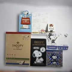 SNOOPY メモ　シール　クリップ　７点まとめ売り