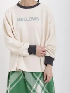 MELLOWSプリント 長袖カットソー Fサイズ クリーム