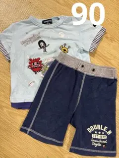 ダブルビー　ミキハウス　ハーフパンツ　クレードスコープ　Tシャツ　90のサムネイル