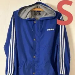 90s adidas アディダス ナイロン フード コーチジャケット ブルー S