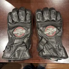 HARLEY-DAVIDSON レザー フィンガーレスグローブ スカル ウィング 