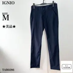 IGNIO カジュアルパンツ Mサイズ シンプルデザイン ネイビー