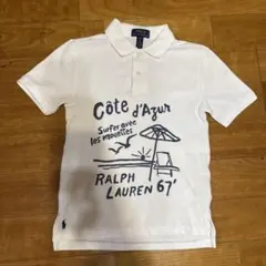 【美品】ポロラルフローレン 半袖　ポロシャツ　刺繍　140 コートダジュール