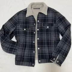 ジャーナルスタンダード　ボアジャケット　メンズM おしゃれ　チェック柄