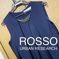 【UR ROSSO】ネックレス付膝丈ドレス 結婚式 パーティー 美品　匿名配送のサムネイル
