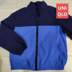 【150】UNIQLO ジャンバージャケット ネイビー/ブルー 美品♪