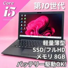 第10世代i7✨️SSD512 16GB カメラ オフィス付き小型ノートパソコン