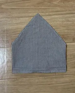 三角巾 ストライプ柄 ゴム入り 54-56cm 綿100のサムネイル