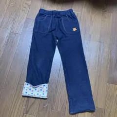 ミキハウス ホットビスケット 120cm デニム風レギンス パンツ クマ