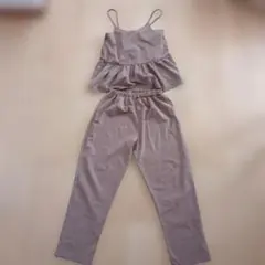 セットアップ　150cm 茶色　オーバーオール風