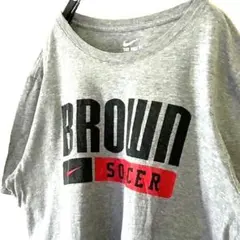 ナイキ NIKE 古着 サッカー BROWN Tシャツ古着グレー 灰色