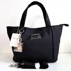 【未使用品】PAUL&JOE 2WAYトートバッグ 黒 猫チャーム付