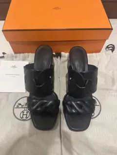 HERMES / サンダル ギャビー60 ブラック 35.5 - メルカリ