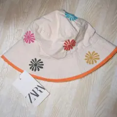 ZARAkids 新品未使用 フラワーエンブロイダリーバケットハット
