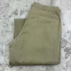 Dickies　ワークパンツ　W37 L31　ベージュ　古着　ストレートのサムネイル
