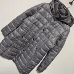 【GUESS】キルティング フーデッド パデッドコート ダウンコート グレー Lのサムネイル