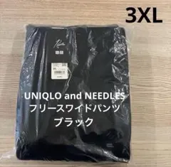 UNIQLO and NEEDLES フリースワイドパンツ ブラック 3XL