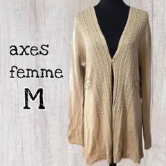 axes femmeトップス ロングカーディガン 長袖 フードMサイズ/USED