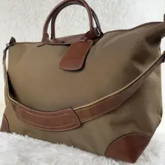 ロンシャンLONGCHAMP ボストンバッグ ボックスフォード カーキ/ブラウン 楽天市場】ロンシャン ボストンバッグ LONGCHAMP ボックスフォード