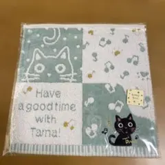 タオルハンカチ　猫柄