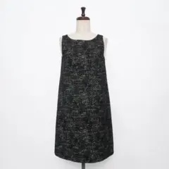 PAULE KA ツイードワンピース 膝丈 ブラック サイズ36*MD129のサムネイル