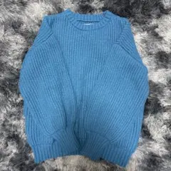 Auntie Rosa Holiday ボリューム袖ブルーニット