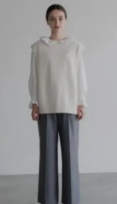 【OHGA】ラクーンニットベスト　フリーサイズ