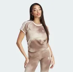 adidas originals ロゴプリントタイダイTシャツ