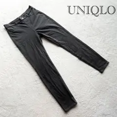 美品 UNIQLO【L】黒 ストレッチ スキニー 秋冬