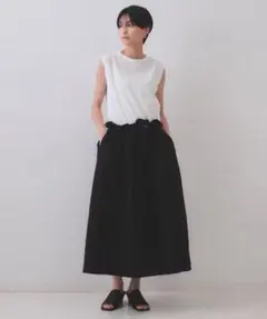 チャコット ロングフレアスカート ブラック - メルカリ