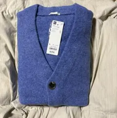 GU ジーユー ブラッシュドヤーンカーディガン （長袖） ライトブルー 未使用品