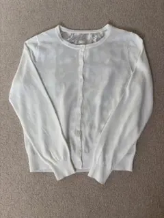 DoCLASSE バック刺繍 シアー切替 長袖カーディガン ホワイトのサムネイル