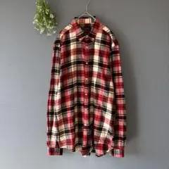 ザラ［L］美品◎大人カジュアル◎存在感◎スリムフィット◎コットンフランネルシャツ