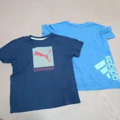 Puma & adidas Tシャツ 2枚セット 130 半袖