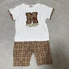 MIKI HOUSE Mロゴ 半袖Tシャツとショートパンツセット