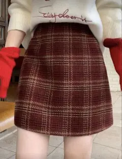 DAZY レディース 秋冬 ファッショナブル チェック柄 ミニスカート