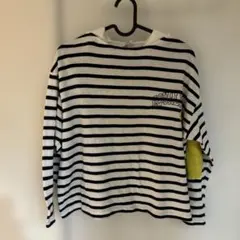 BREEZE エルボーパッチ ストライプロングTシャツ