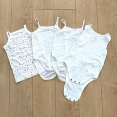 【80cm】ベビー肌着 4枚セット ユニクロ・GAP・西松屋 メッシュ 記名なし
