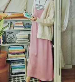 サテンキャミワンピース