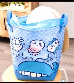 ちいかわ BIG収納バスケット ブルー くじら うさぎ ハチワレ