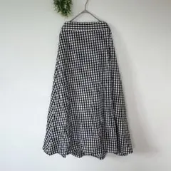 スタジオクリップ［M］美品◎大人ナチュラル◎コットン◎ギンガムチェック柄スカートのサムネイル